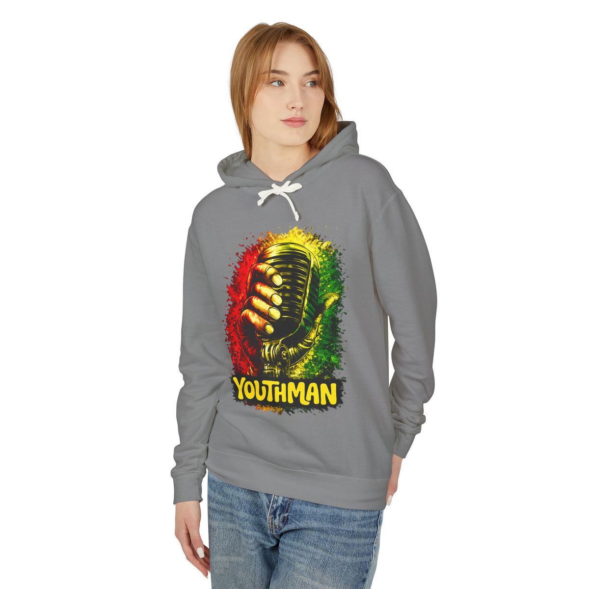 Youthman Microphone Hoodie — Reggae Vintage Mic Graphic Sweatshirt