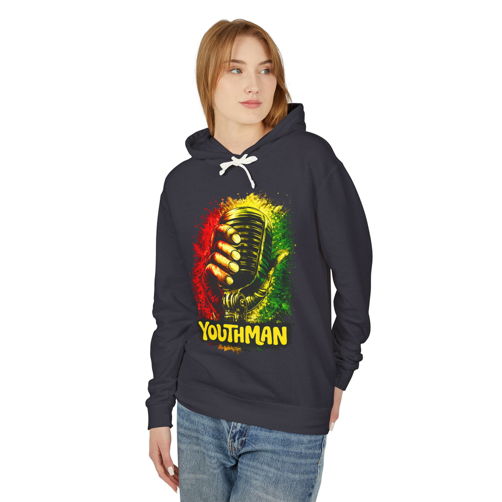 Youthman Microphone Hoodie — Reggae Vintage Mic Graphic Sweatshirt