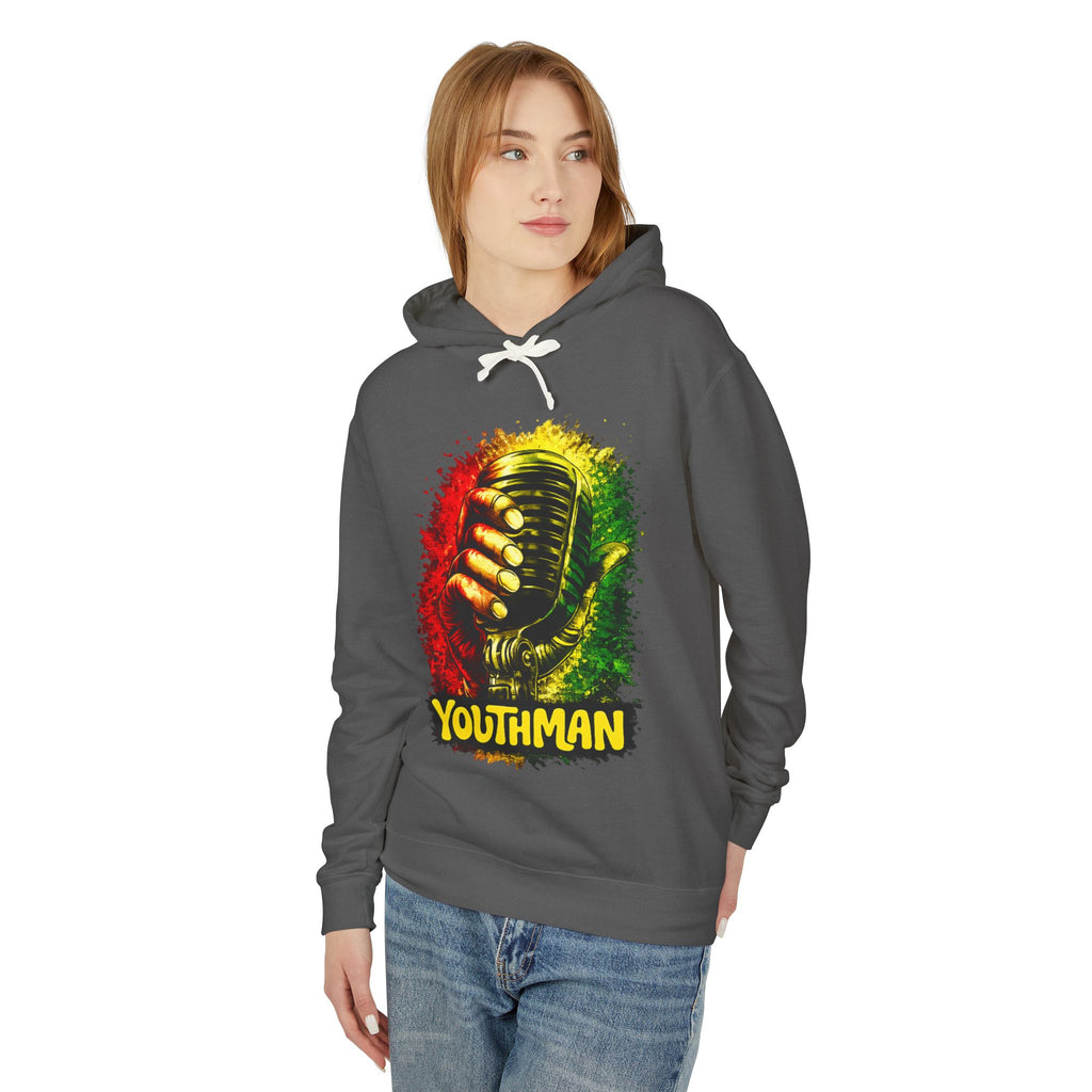 Youthman Microphone Hoodie — Reggae Vintage Mic Graphic Sweatshirt