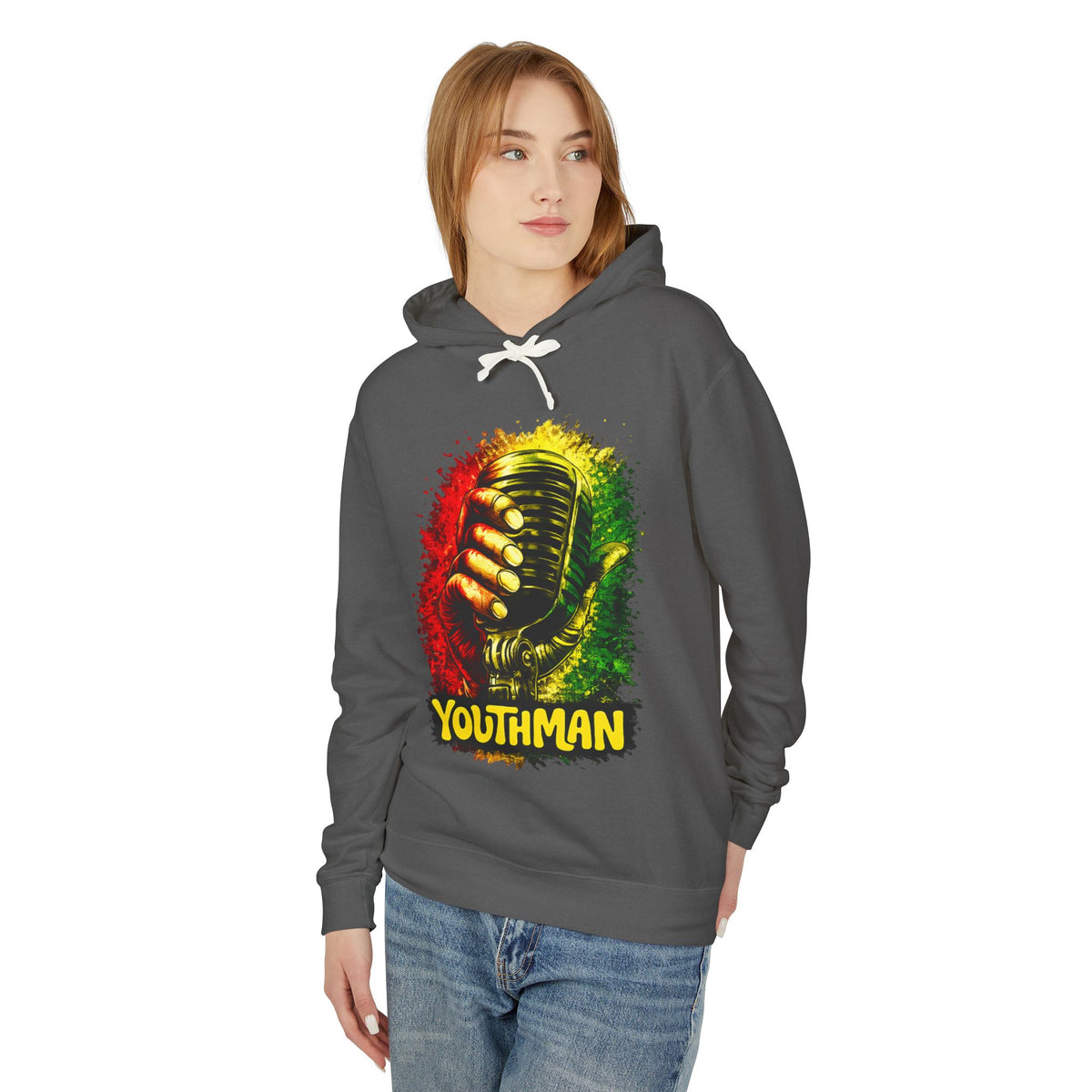 Youthman Microphone Hoodie — Reggae Vintage Mic Graphic Sweatshirt