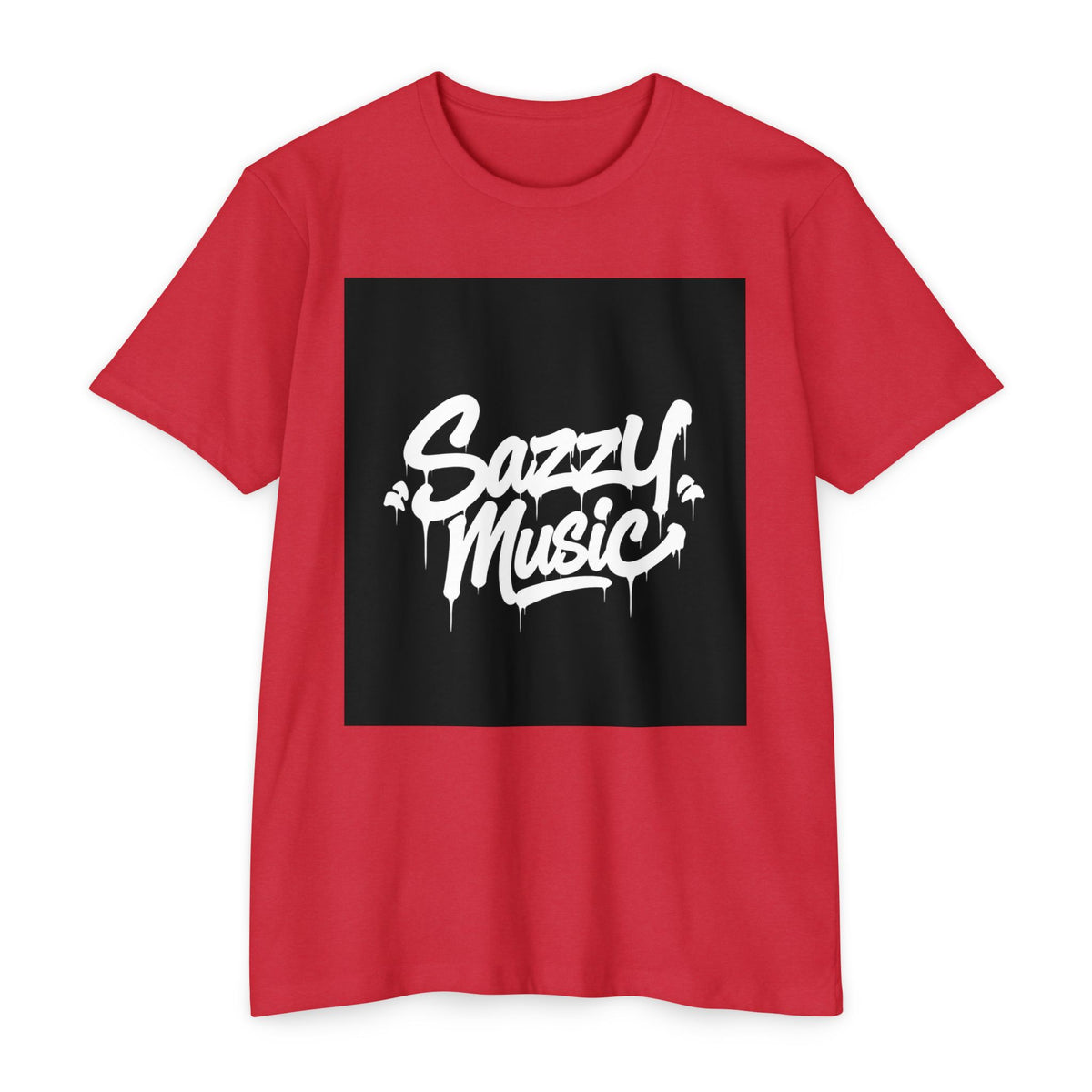 Sazzy Music Graphic T-Shirt — Urban Streetwear Tee with Drip Logo