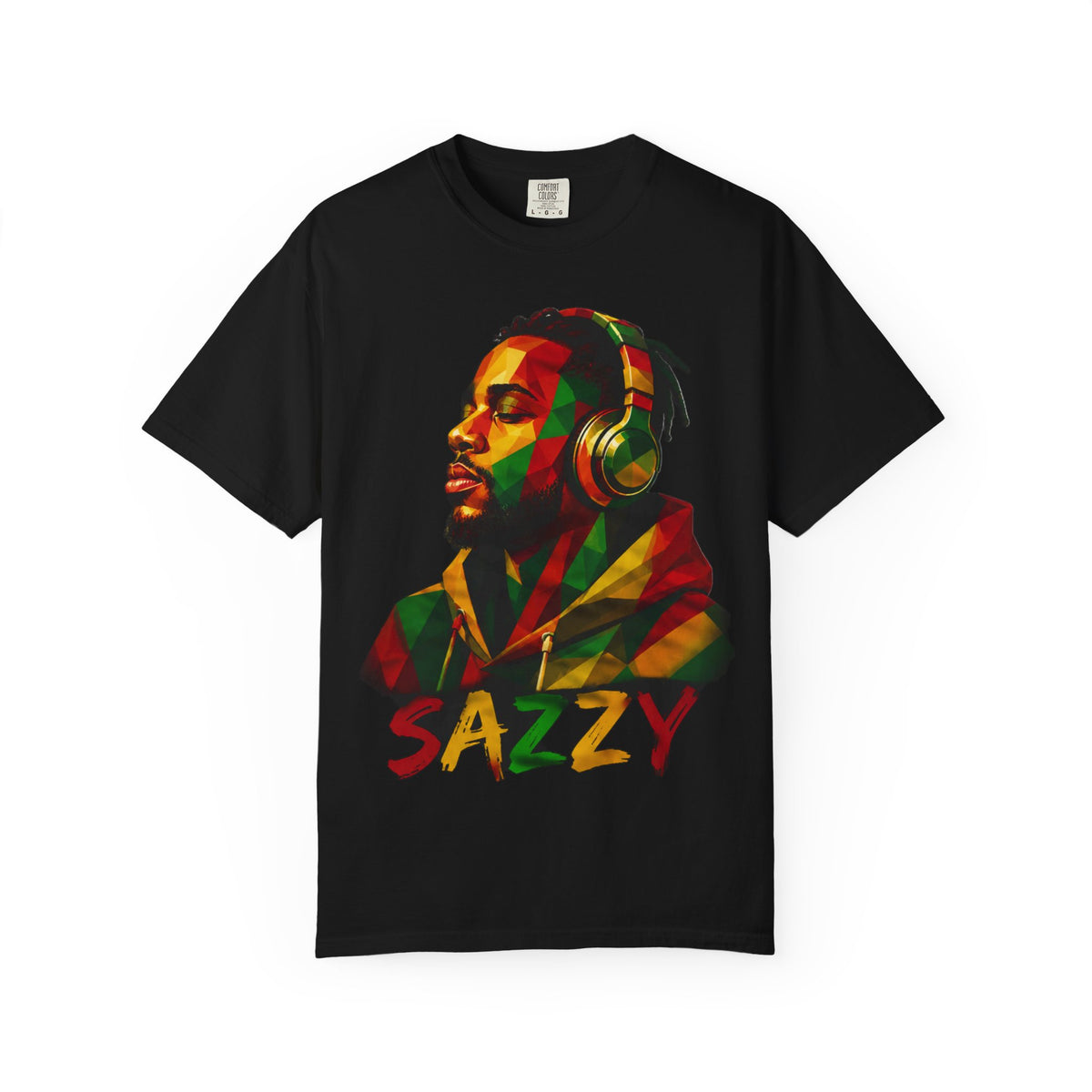 Sazzy Headphones Portrait T-Shirt