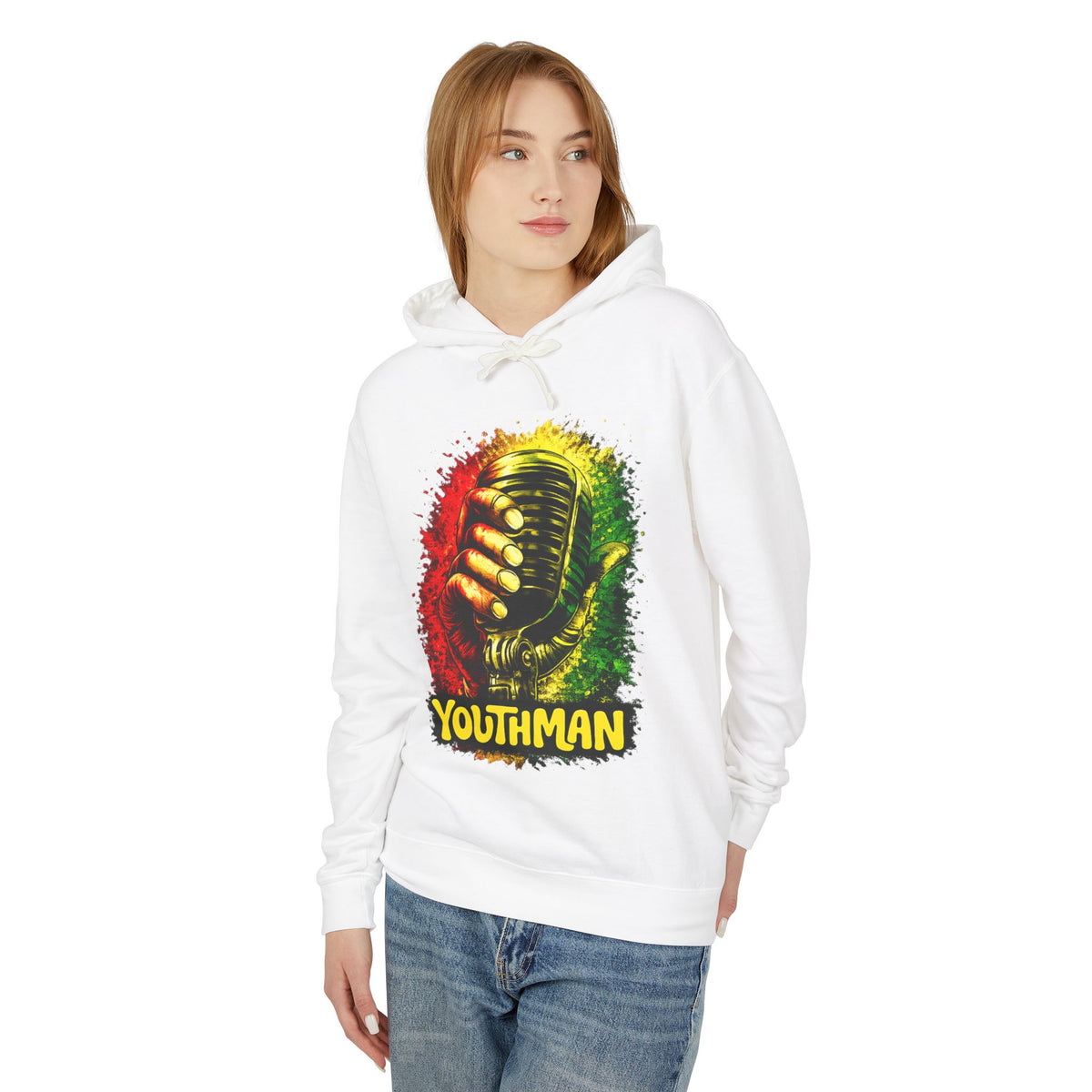 Youthman Microphone Hoodie — Reggae Vintage Mic Graphic Sweatshirt