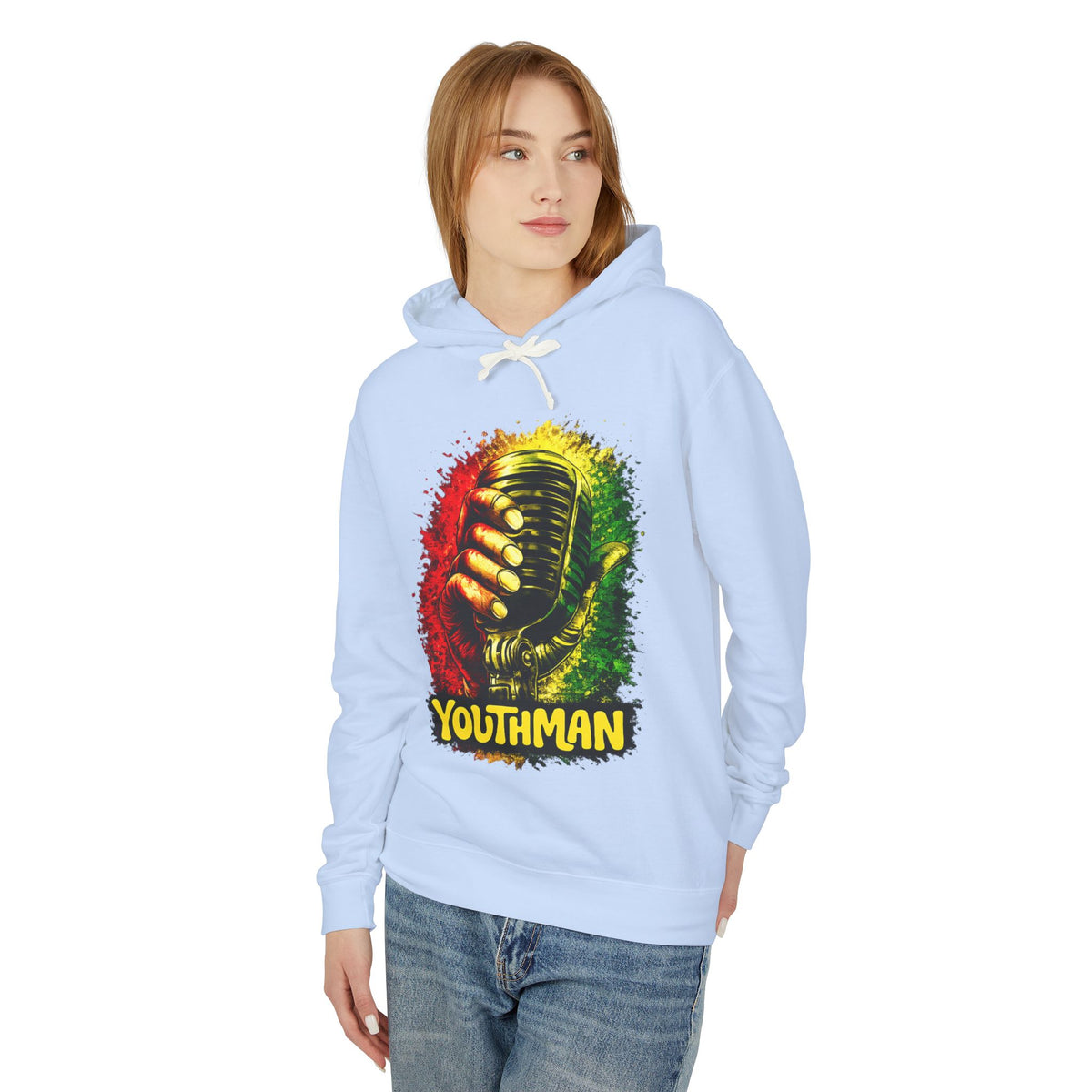 Youthman Microphone Hoodie — Reggae Vintage Mic Graphic Sweatshirt
