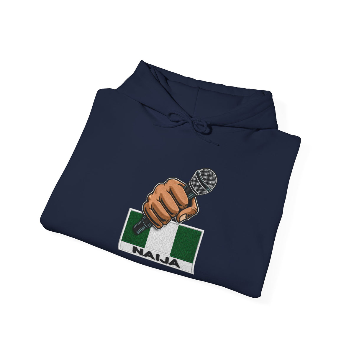 Naija Microphone Hoodie — Nigerian Pride Music Crewneck