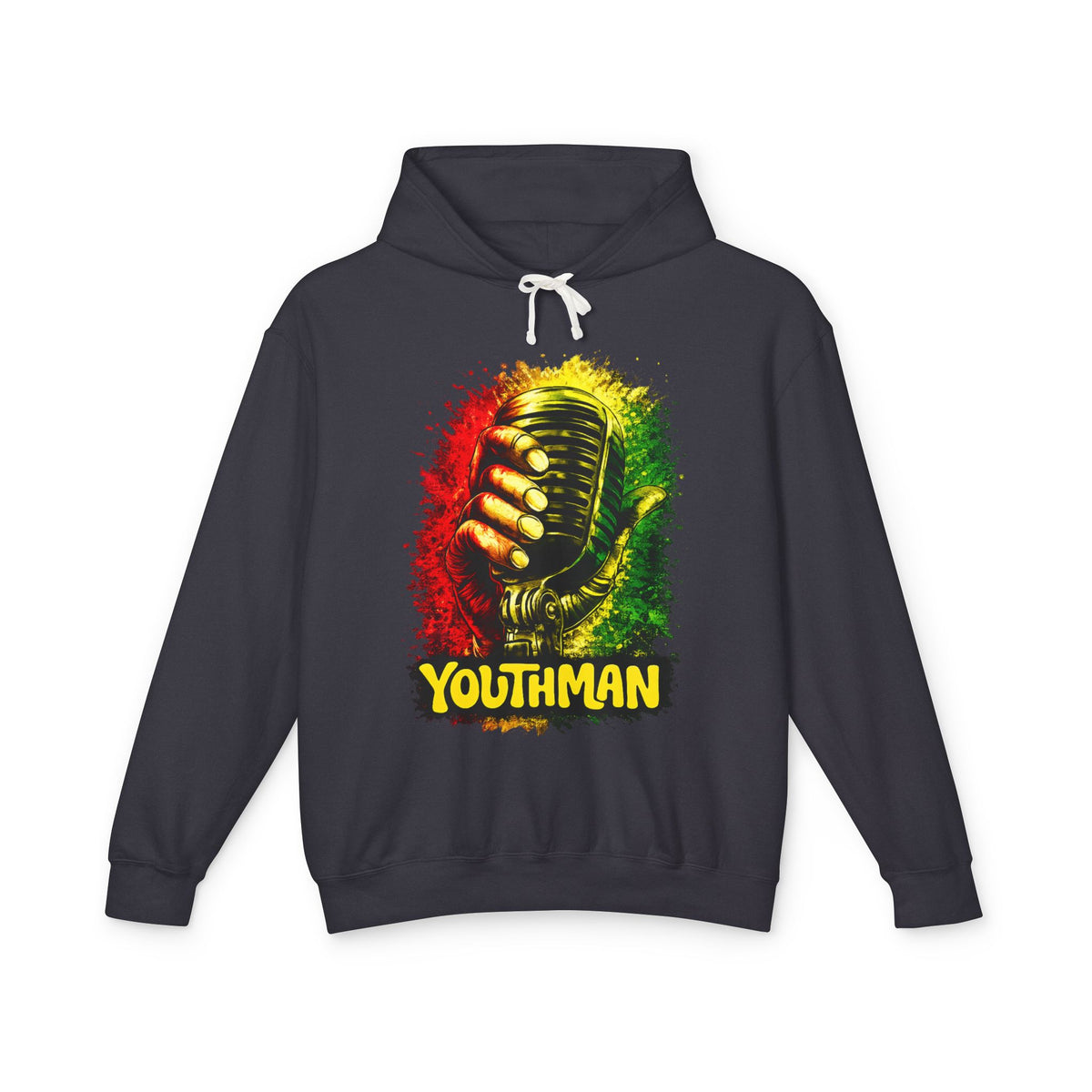 Youthman Microphone Hoodie — Reggae Vintage Mic Graphic Sweatshirt