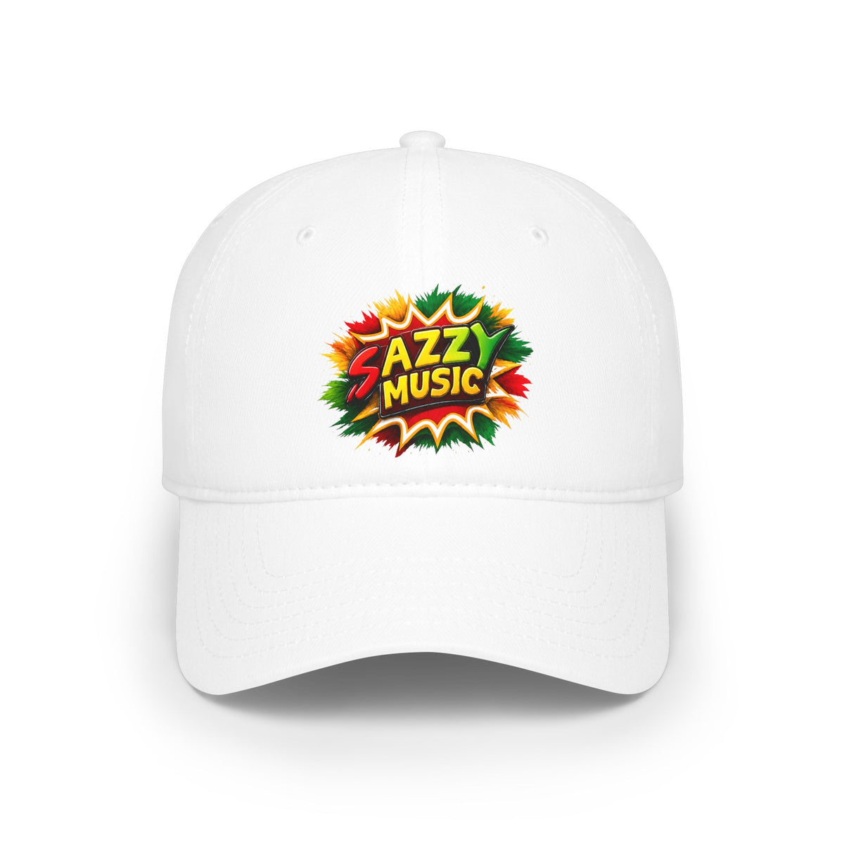 Sazzy Music Reggae Cap — Retro Pop Art Low Profile Baseball Hat