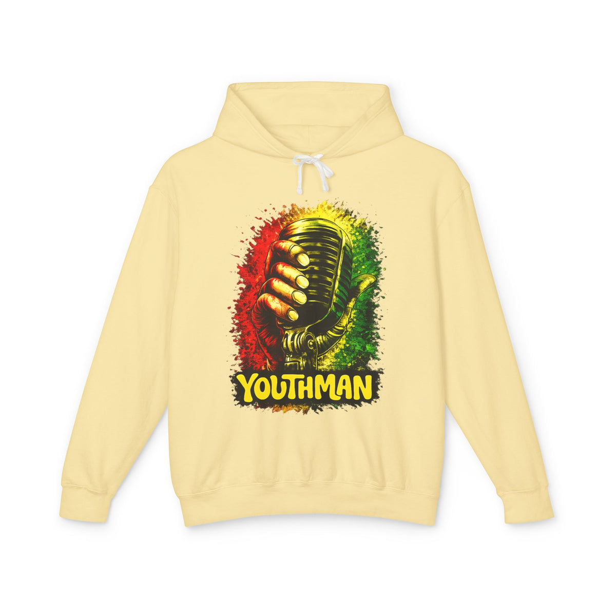 Youthman Microphone Hoodie — Reggae Vintage Mic Graphic Sweatshirt