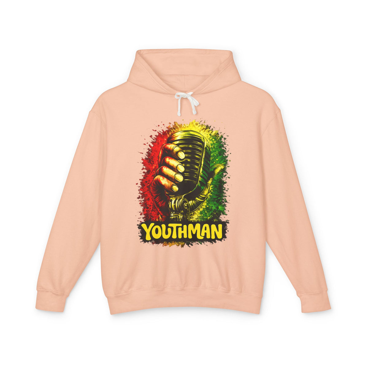 Youthman Microphone Hoodie — Reggae Vintage Mic Graphic Sweatshirt