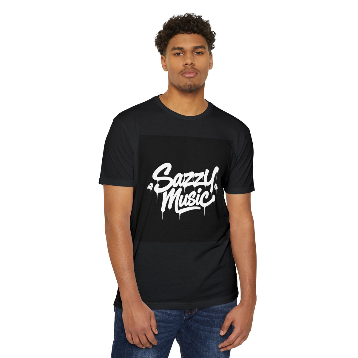 Sazzy Music Graphic T-Shirt — Urban Streetwear Tee with Drip Logo