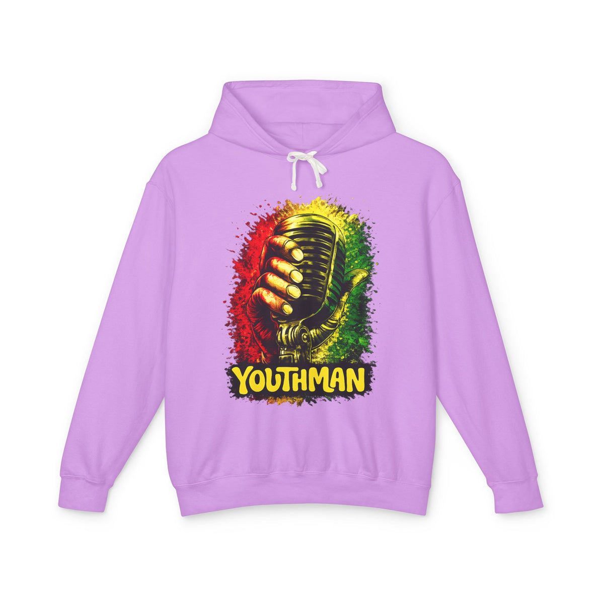 Youthman Microphone Hoodie — Reggae Vintage Mic Graphic Sweatshirt