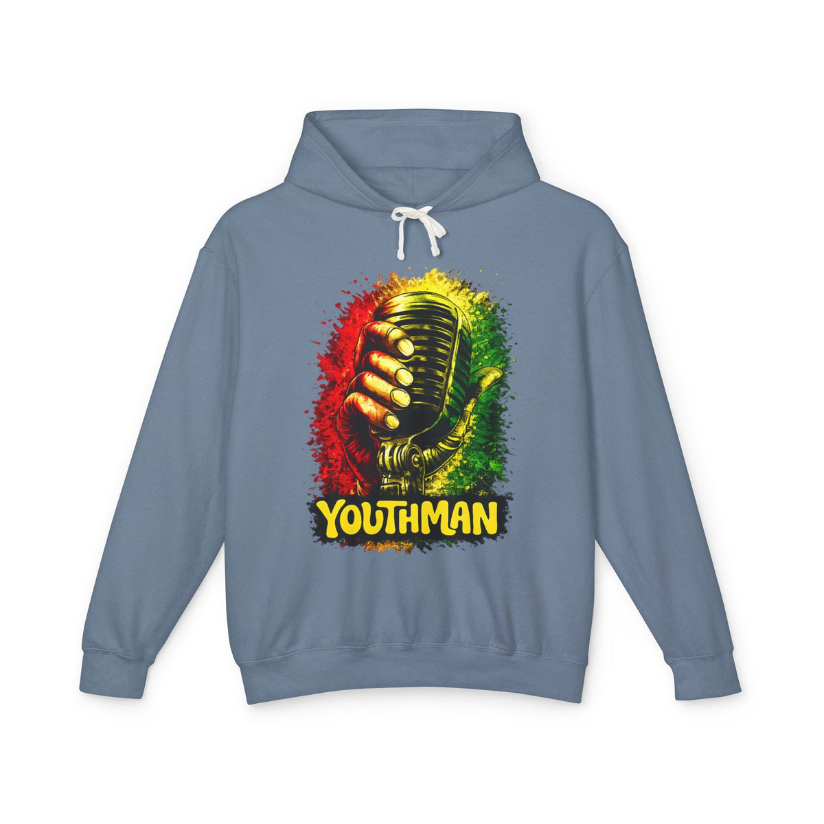 Youthman Microphone Hoodie — Reggae Vintage Mic Graphic Sweatshirt
