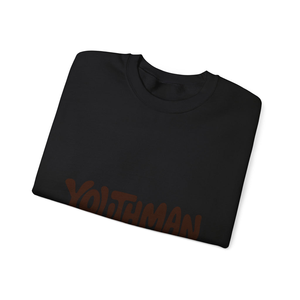 Youthman Crewneck Sweatshirt — Retro Script Graphic Pullover