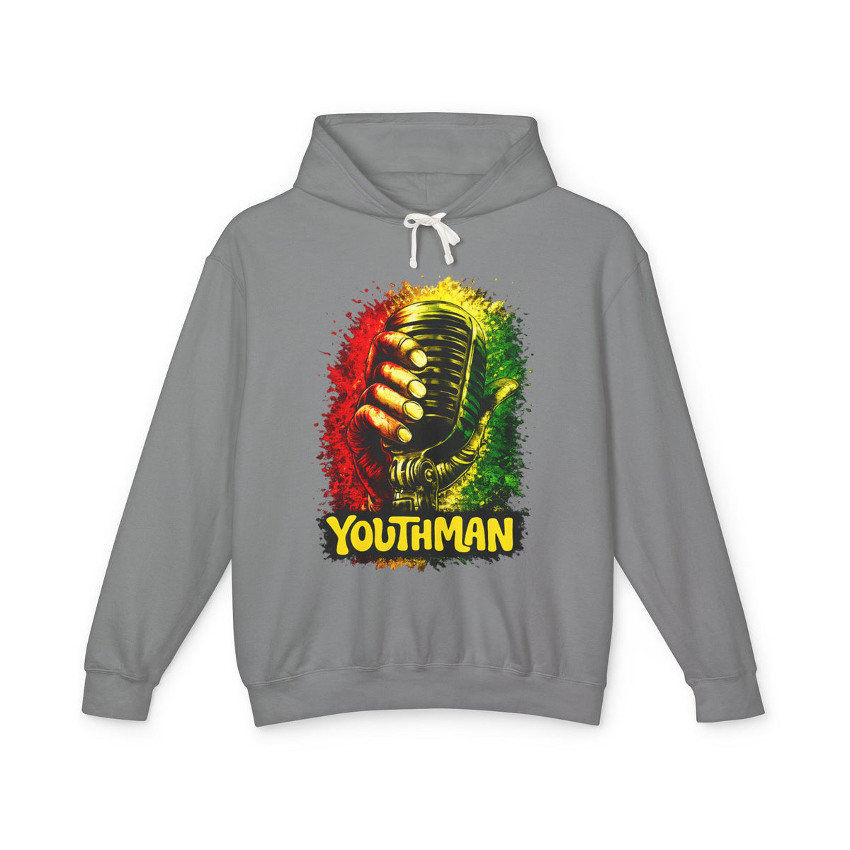 Youthman Microphone Hoodie — Reggae Vintage Mic Graphic Sweatshirt