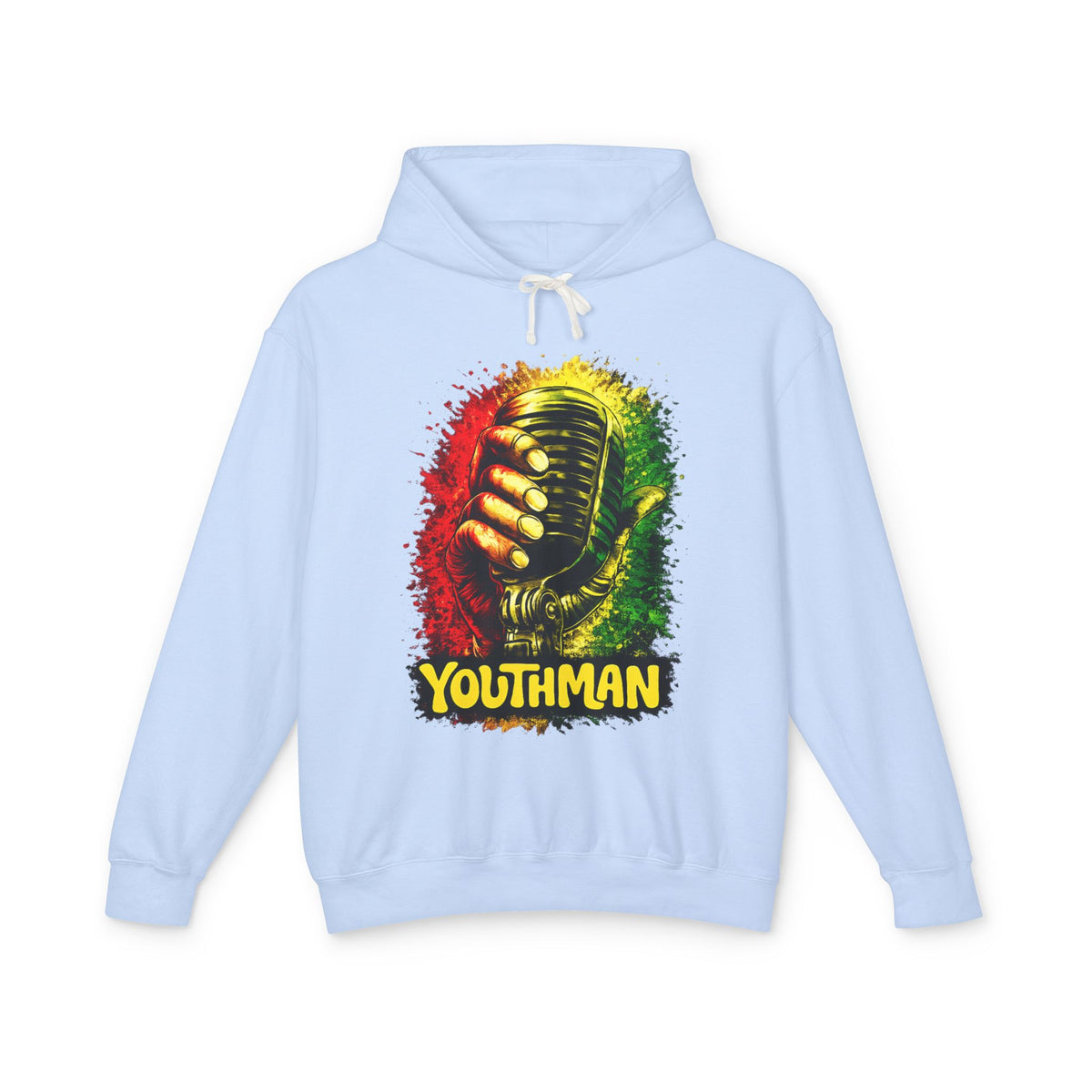 Youthman Microphone Hoodie — Reggae Vintage Mic Graphic Sweatshirt