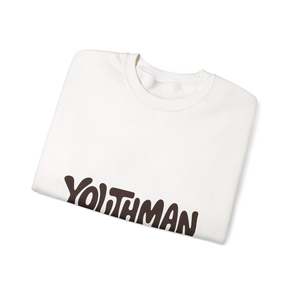 Youthman Crewneck Sweatshirt — Retro Script Graphic Pullover