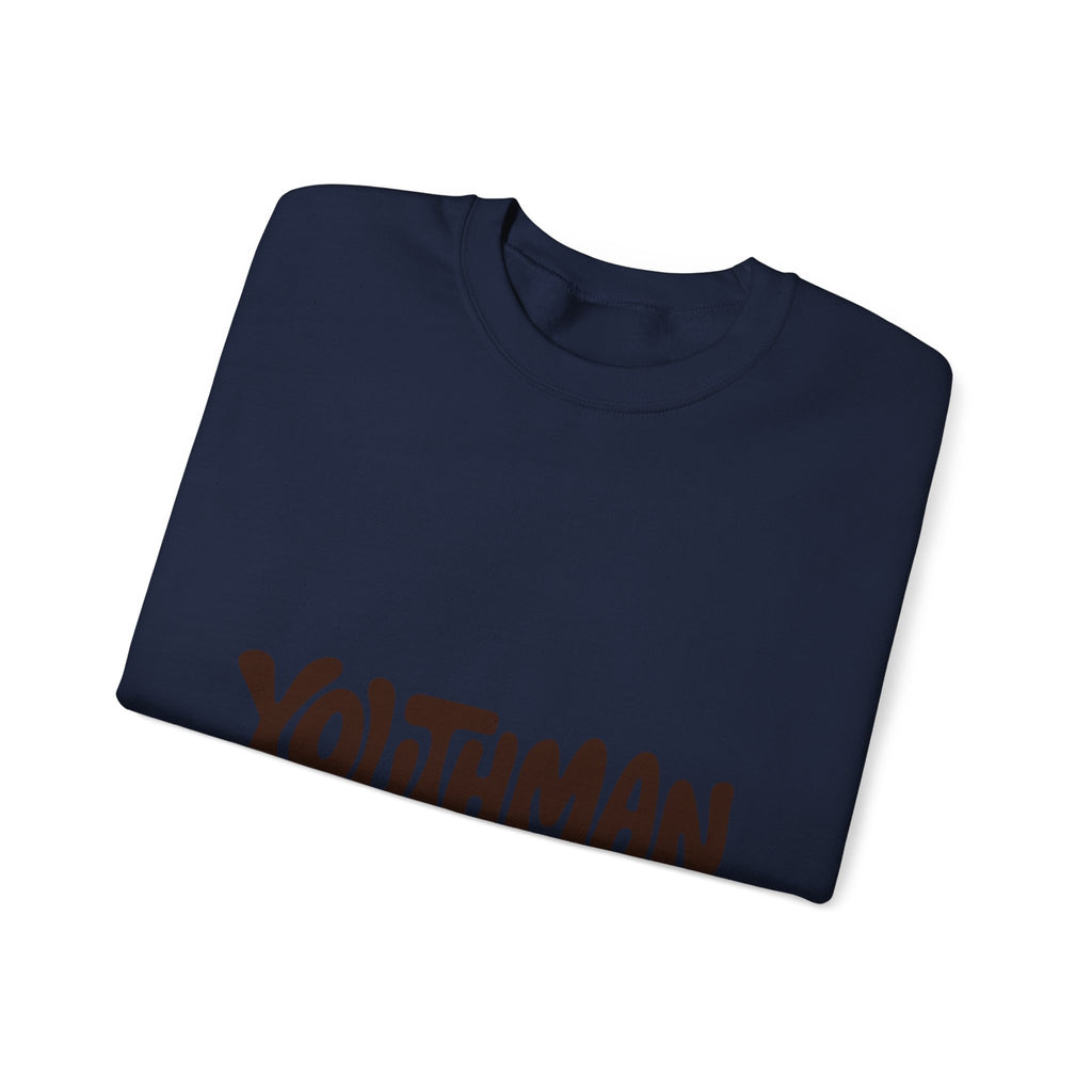 Youthman Crewneck Sweatshirt — Retro Script Graphic Pullover