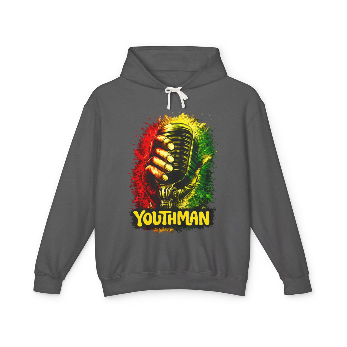Youthman Microphone Hoodie — Reggae Vintage Mic Graphic Sweatshirt