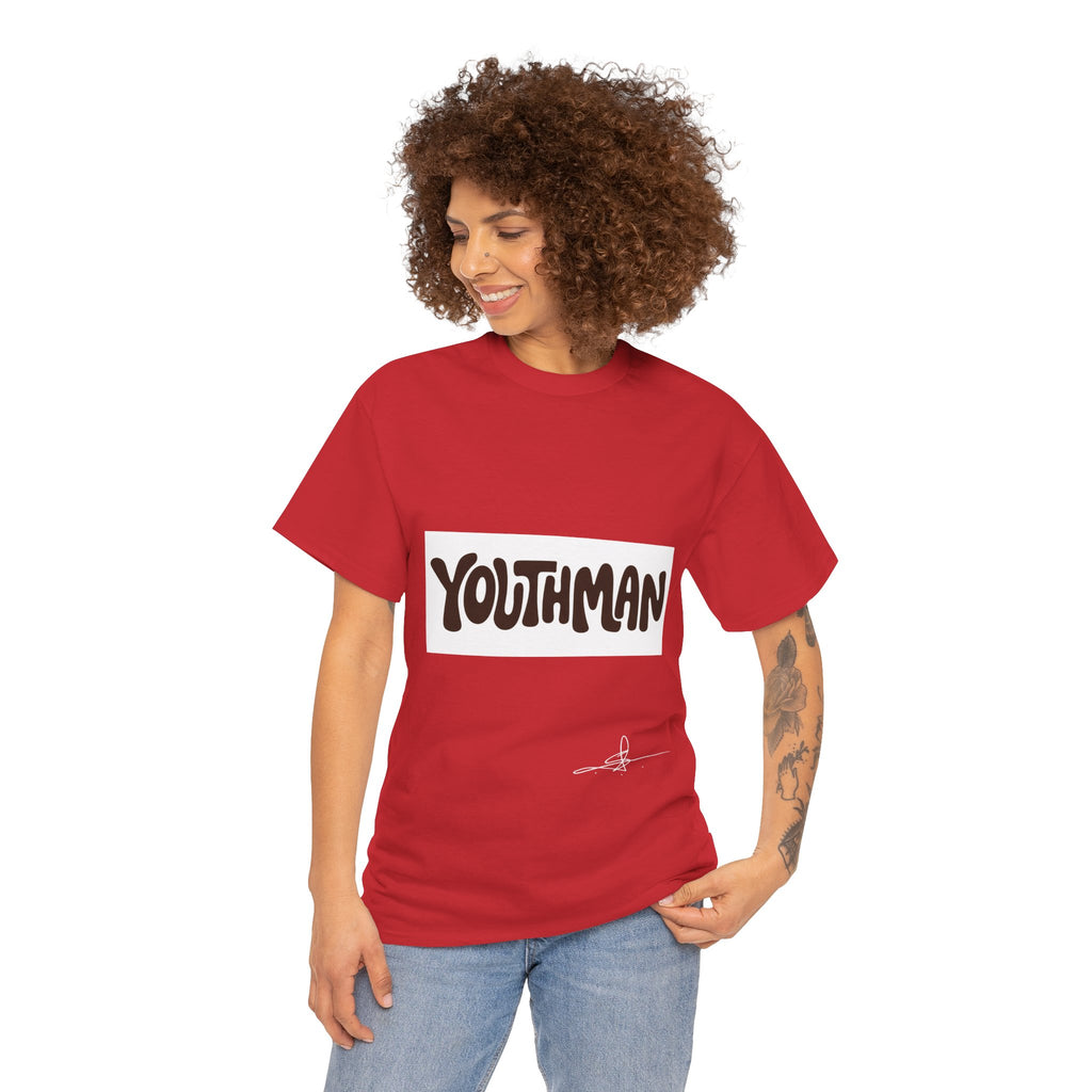 Youthman Tee — Retro Script Graphic T‑Shirt (Front & Back)