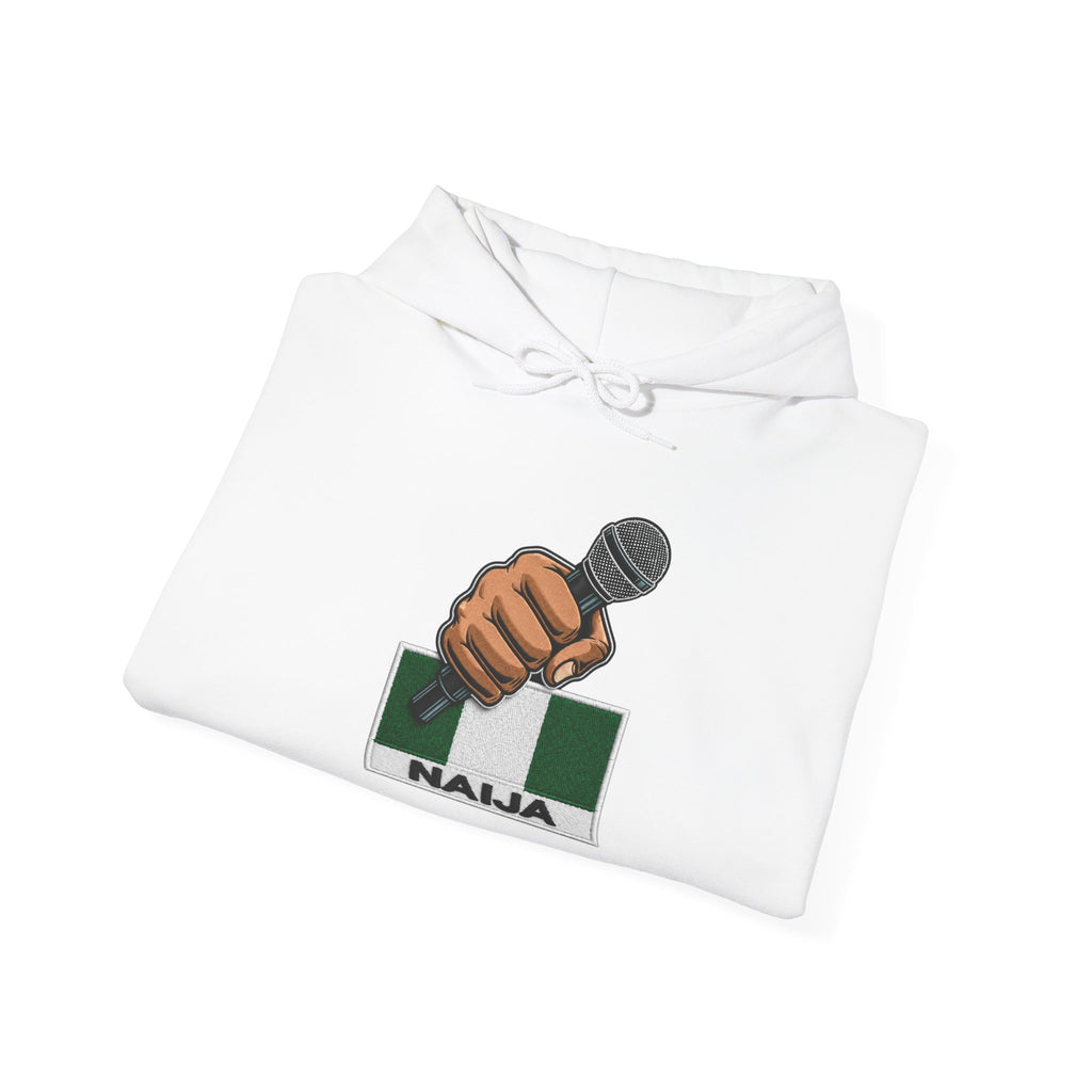 Naija Microphone Hoodie — Nigerian Pride Music Crewneck