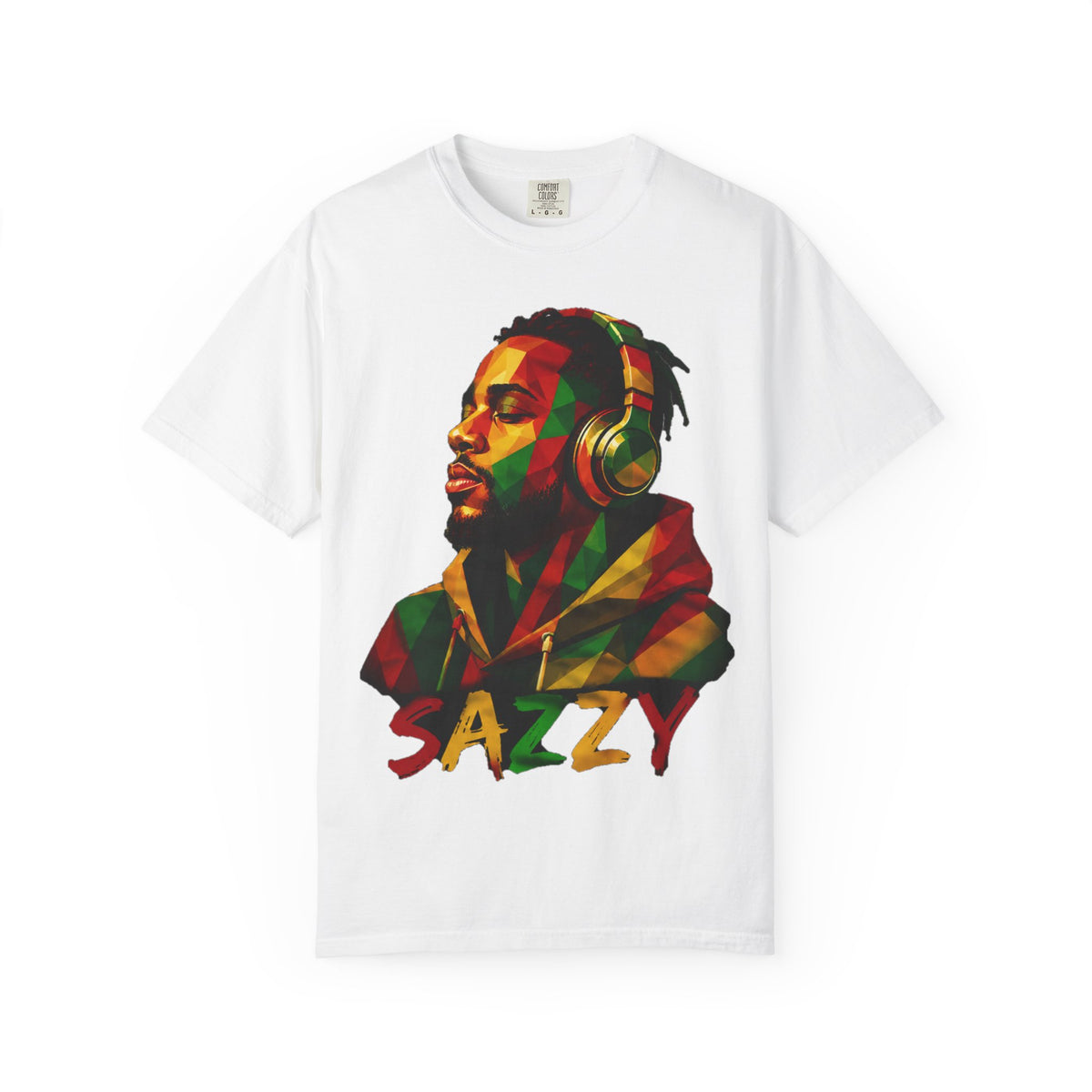 Sazzy Headphones Portrait T-Shirt
