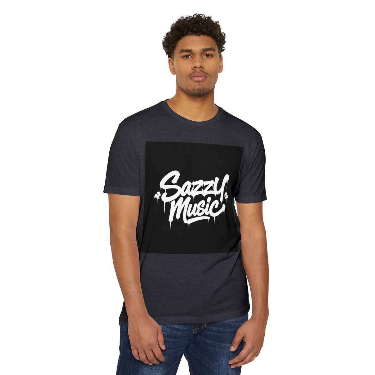 Sazzy Music Graphic T-Shirt — Urban Streetwear Tee with Drip Logo