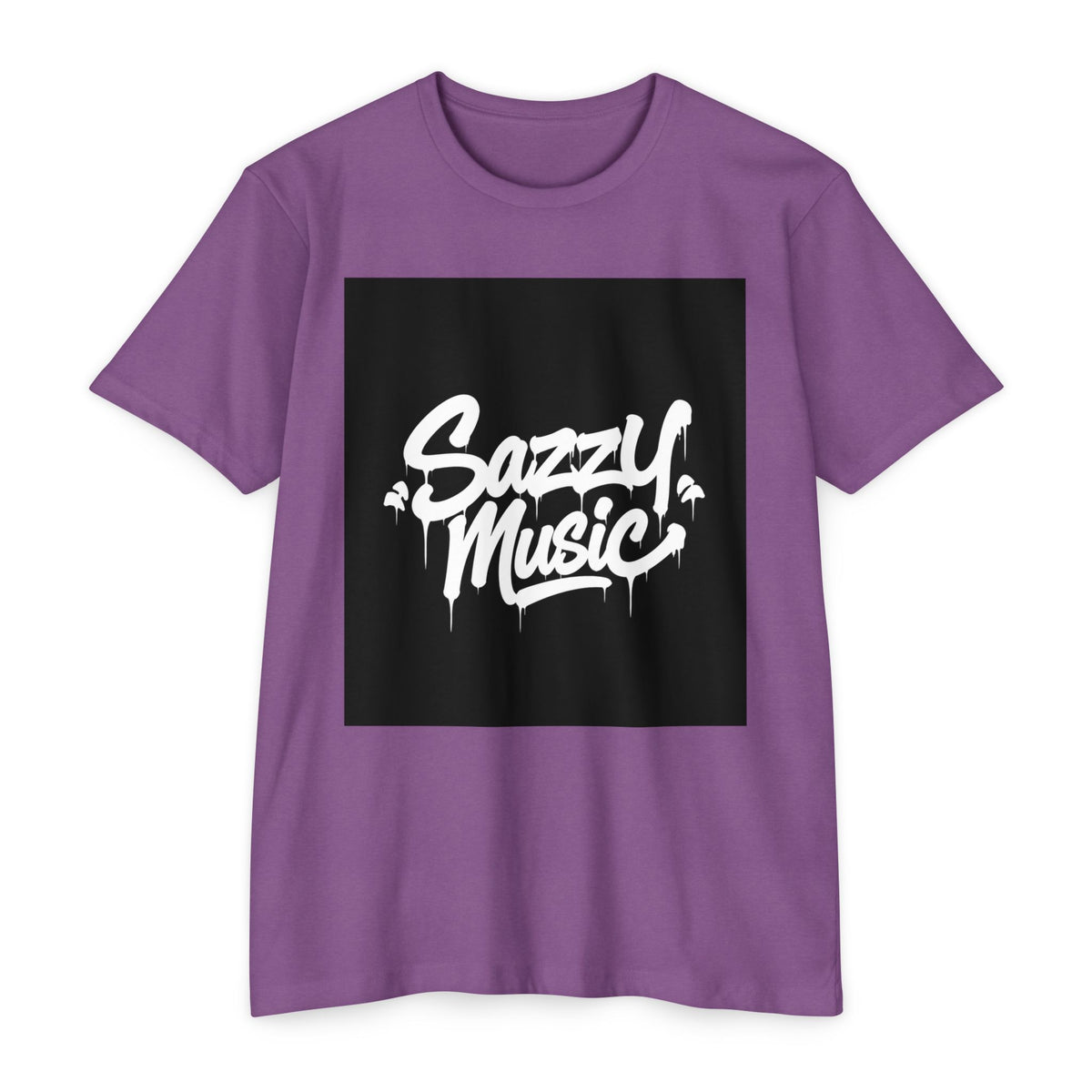 Sazzy Music Graphic T-Shirt — Urban Streetwear Tee with Drip Logo
