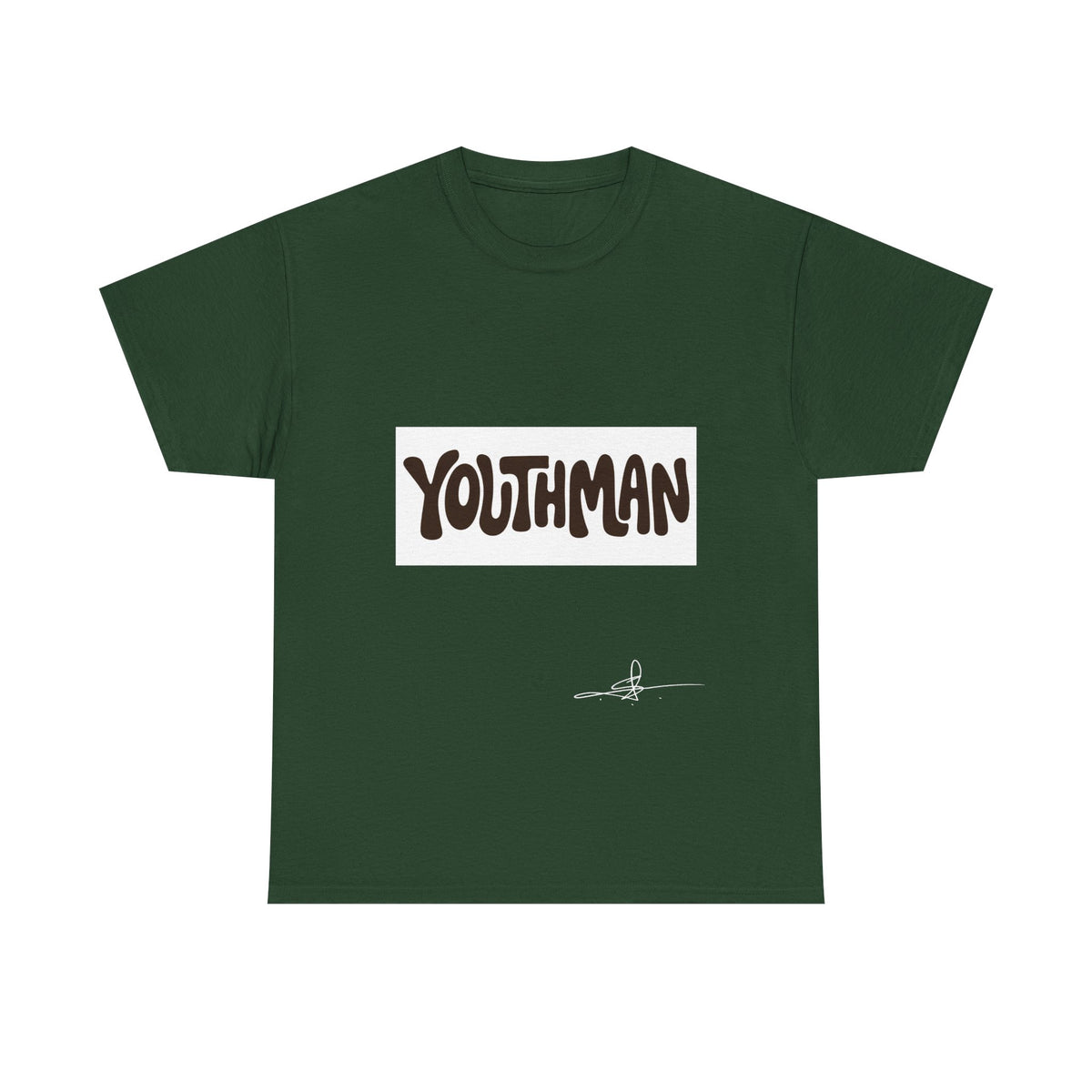 Youthman Tee — Retro Script Graphic T‑Shirt (Front & Back)