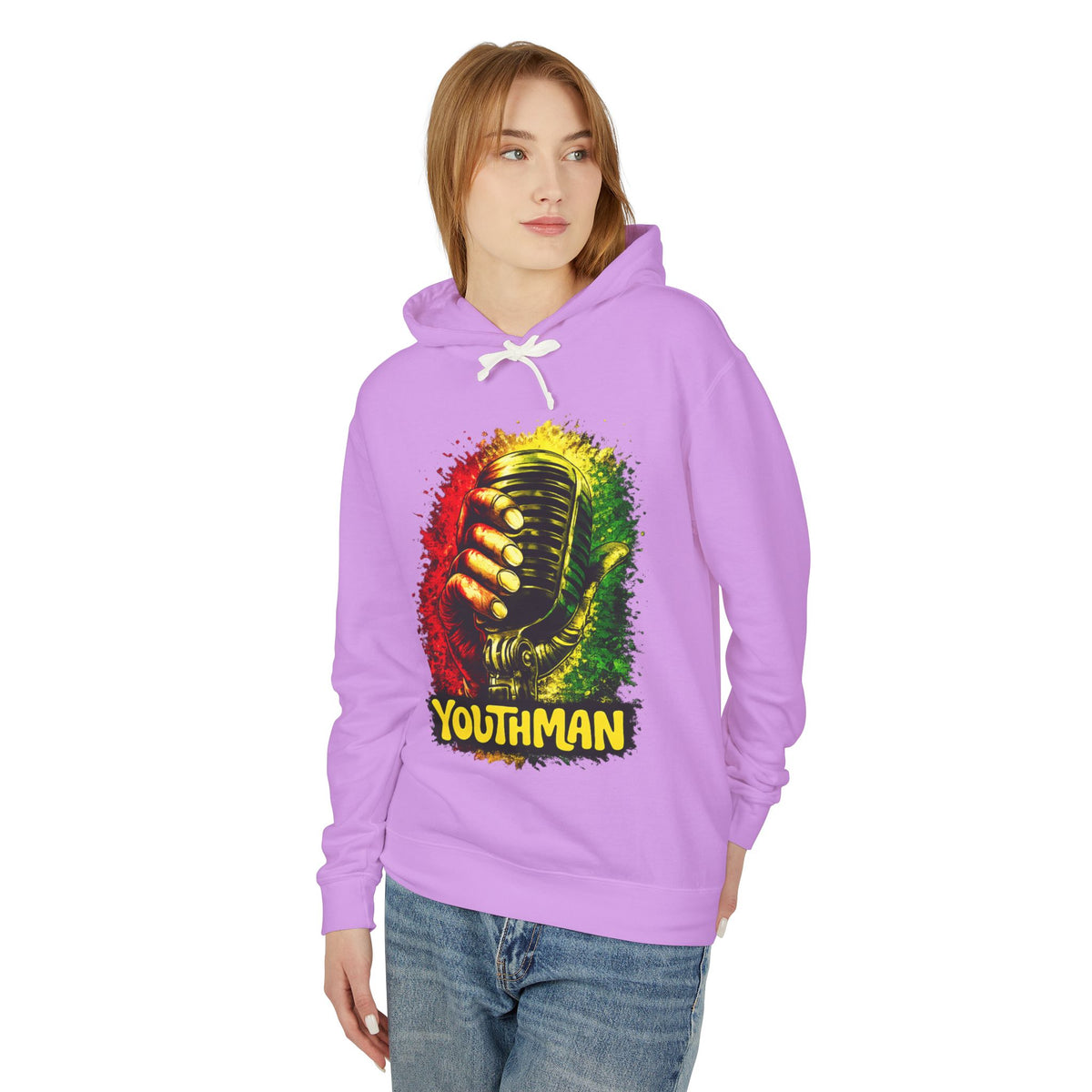 Youthman Microphone Hoodie — Reggae Vintage Mic Graphic Sweatshirt