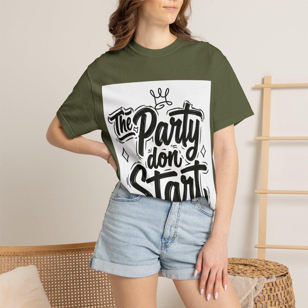 The Party Don’t Start T-Shirt — Bold Script Party Graphic Tee