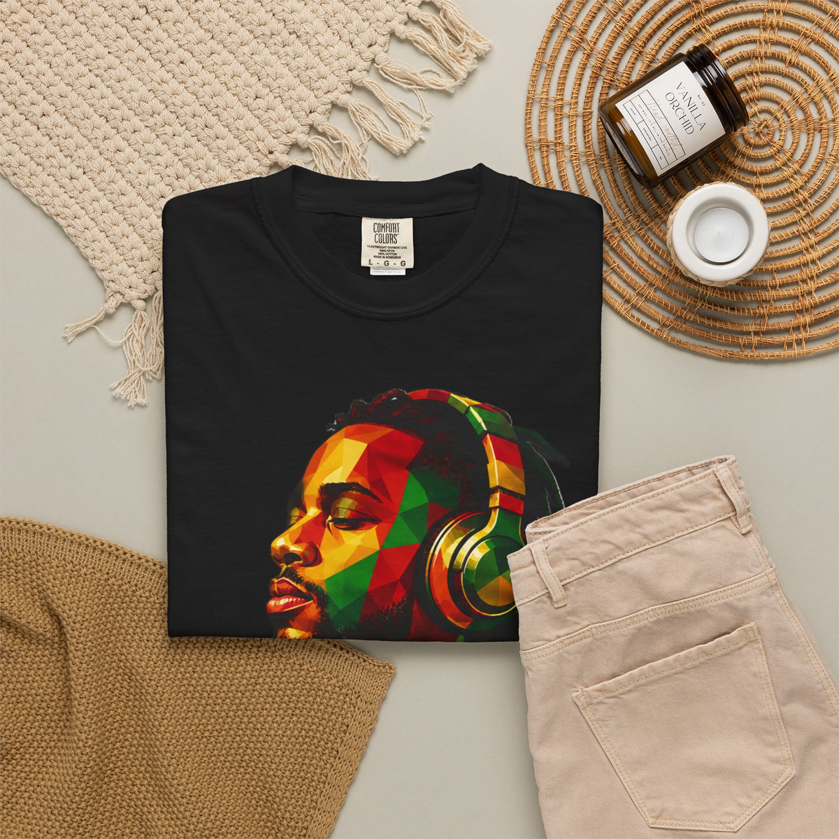 Sazzy Headphones Portrait T-Shirt