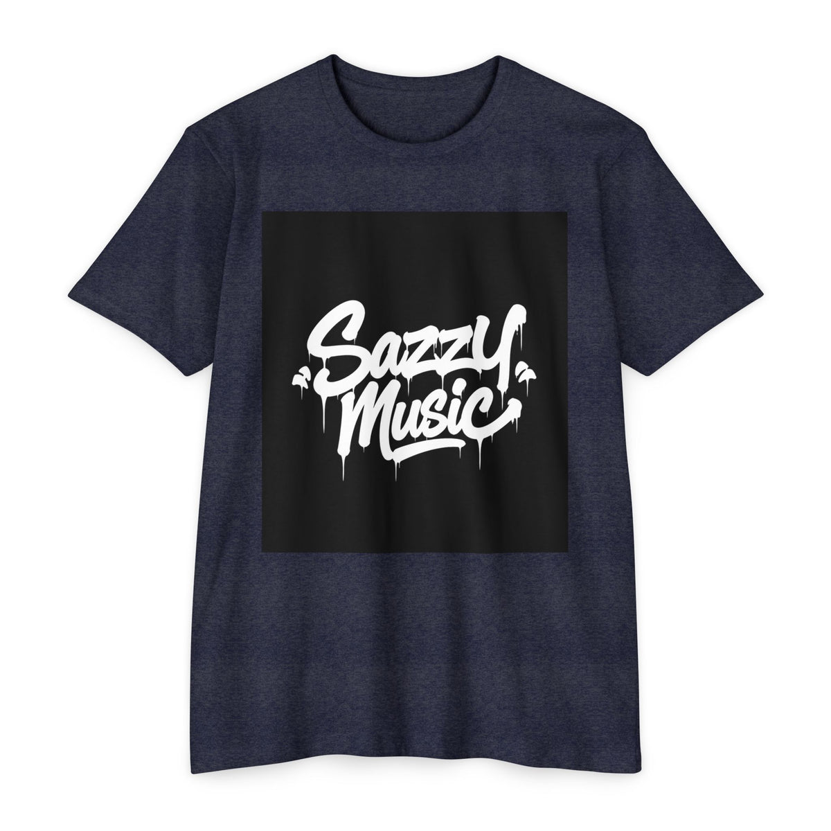 Sazzy Music Graphic T-Shirt — Urban Streetwear Tee with Drip Logo