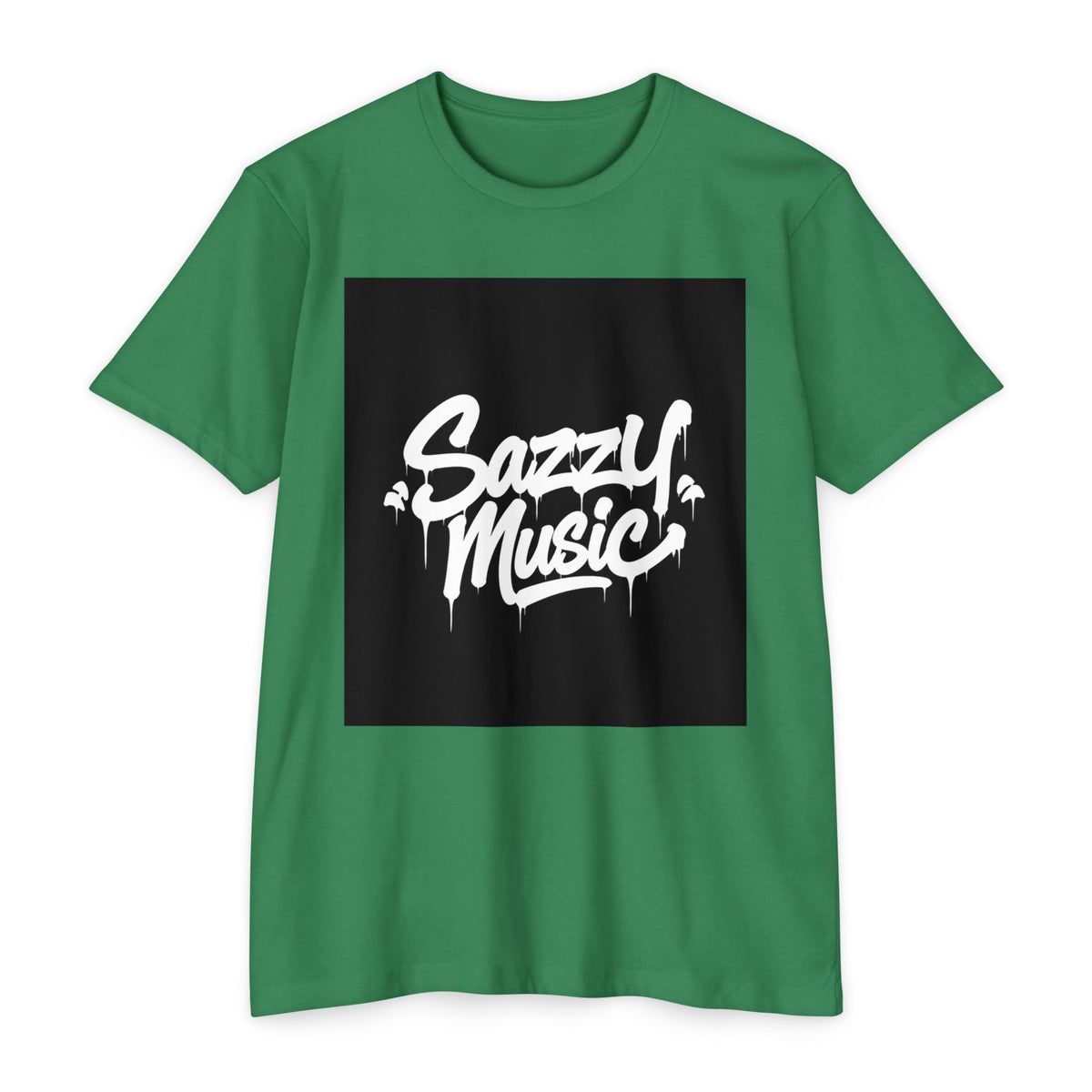 Sazzy Music Graphic T-Shirt — Urban Streetwear Tee with Drip Logo