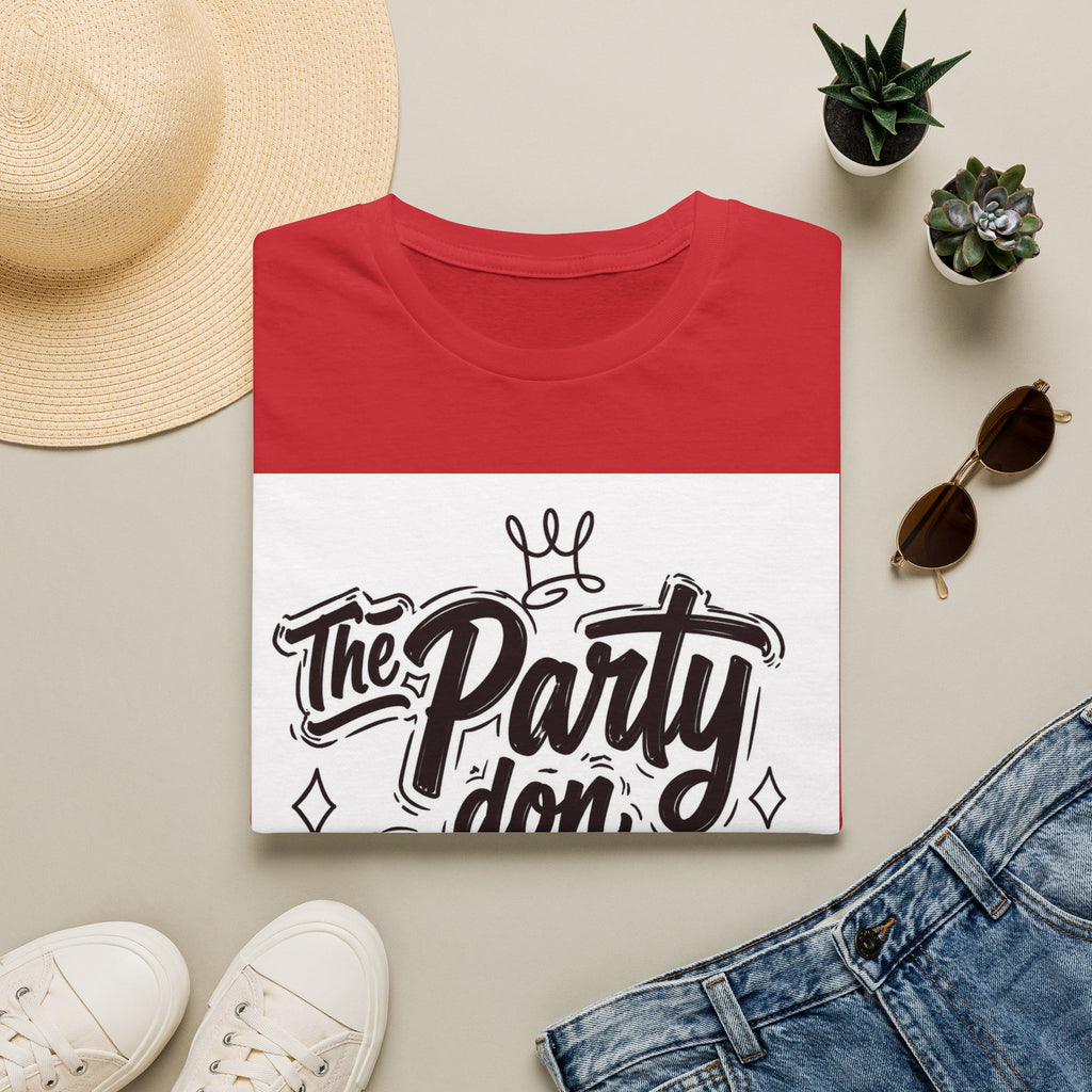 Party Don't Start T-Shirt — Casual Graphic Tee with Bold Script