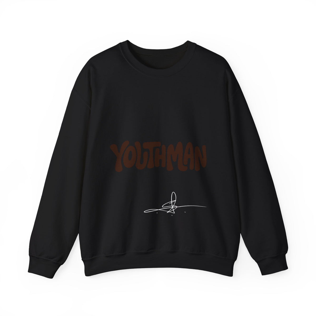 Youthman Crewneck Sweatshirt — Retro Script Graphic Pullover