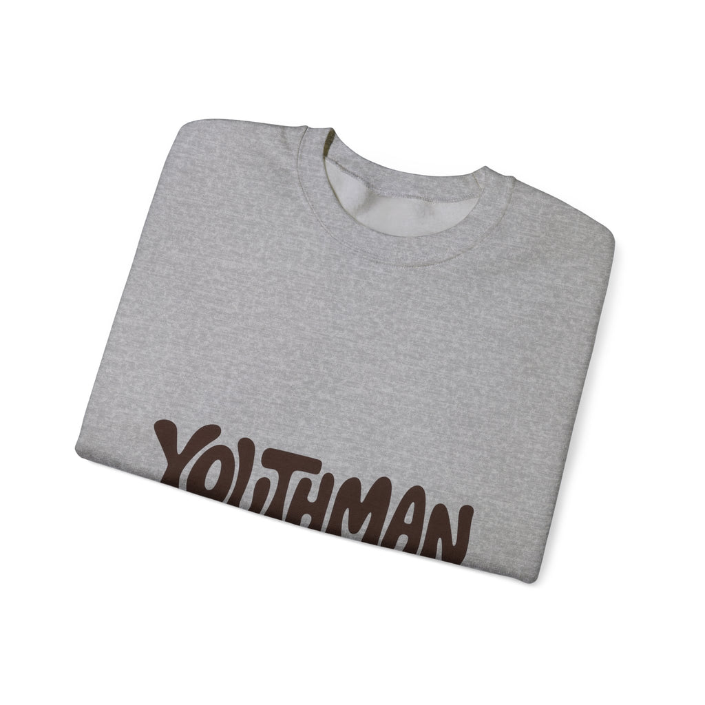 Youthman Crewneck Sweatshirt — Retro Script Graphic Pullover