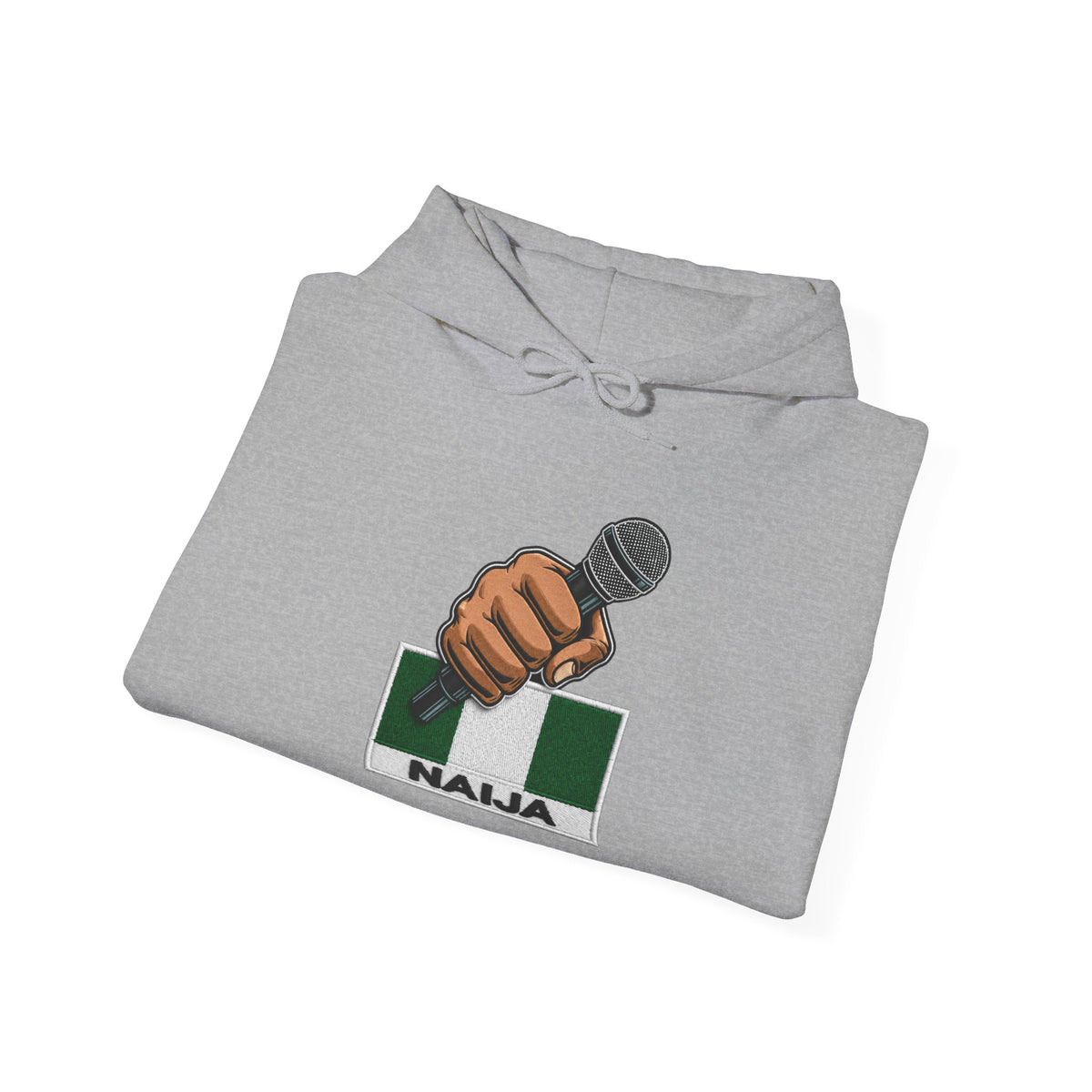 Naija Microphone Hoodie — Nigerian Pride Music Crewneck